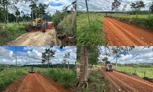 Prefeitura de Ibirataia realiza patrolamento e cascalhamento na região de Tesourinhas