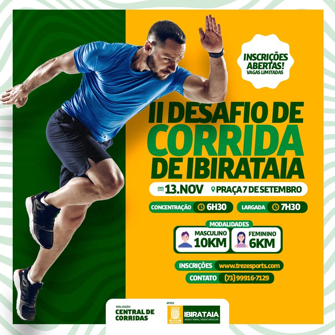 Vem aí o 2º Desafio de Corrida de Ibirataia