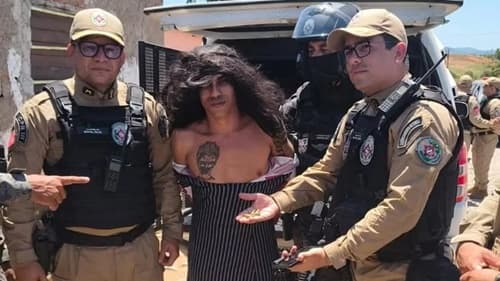 Suspeito de homicídios é preso vestido de mulher durante tentativa de fuga na Paraíba