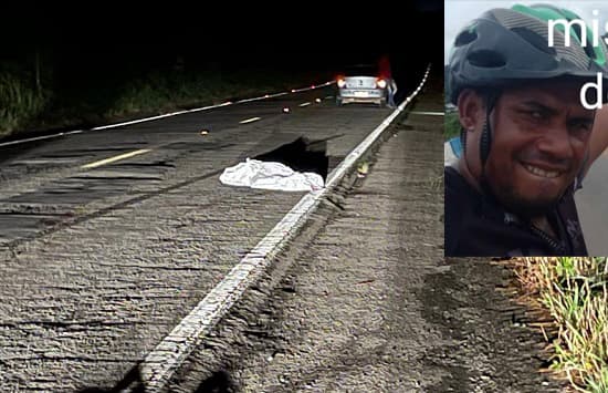 Ciclista morre atropelado por carro na BR-330, entre Ipiaú e Barra do Rocha