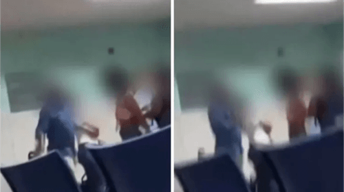 Homem agride mulher com tapa no rosto em posto de saúde