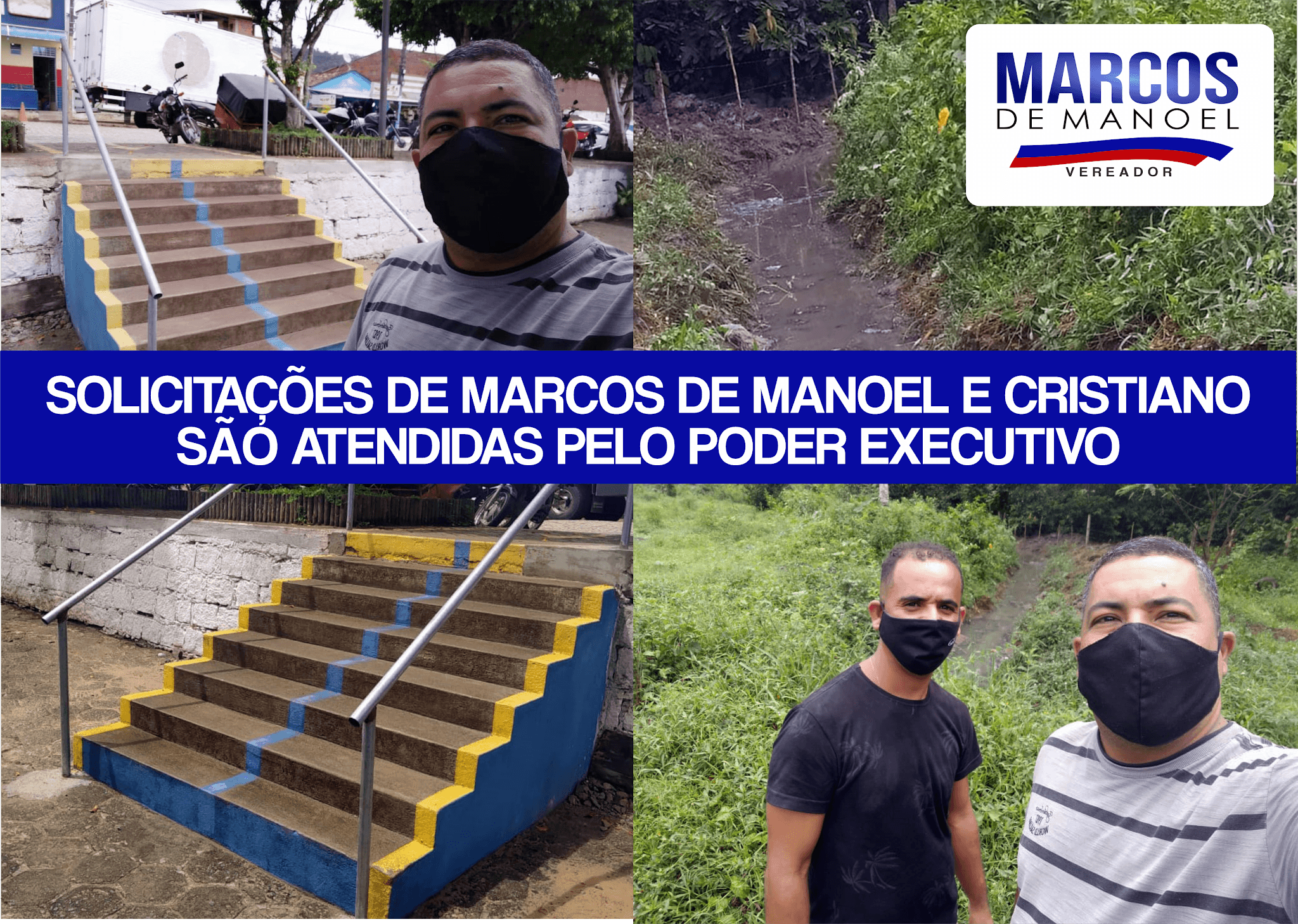 Solicitações do vereador Marcos de Manoel e Cristiano da Banca são atendidas pelo Poder Executivo.