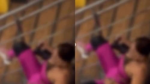 Mulher viraliza ao ser flagrada supostamente usando vibrador em escada de academia em MG
