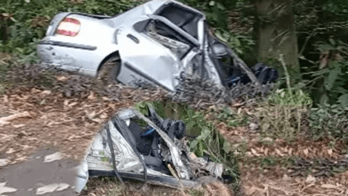 Carro cai em ribanceira na BR-101 na manhã deste domingo, 05