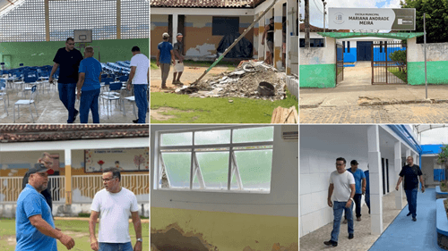 Ibirataia: Prefeito Sandro Futuca vistoria reformas nas escolas municipais para garantir qualidade no início das aulas