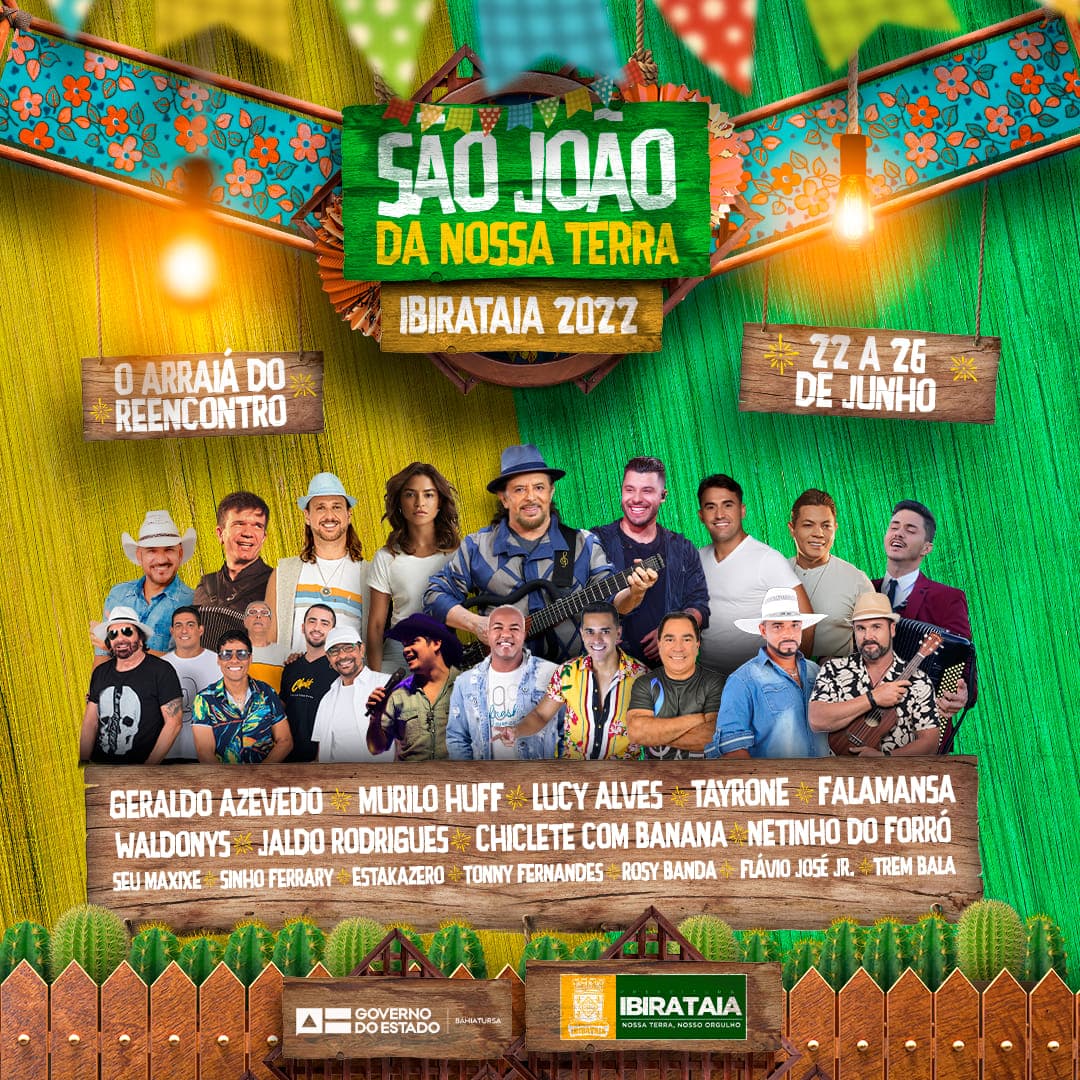 Prefeitura de Ibirataia divulga cartaz oficial do São João 2022