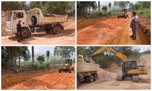 Ibirataia: Prefeitura realiza patrolamento e cascalhamento na ladeira principal Região da Santa Rita