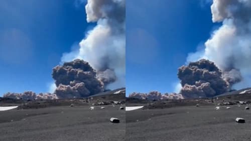 Monte Etna entra em erupção e assusta turistas na Itália