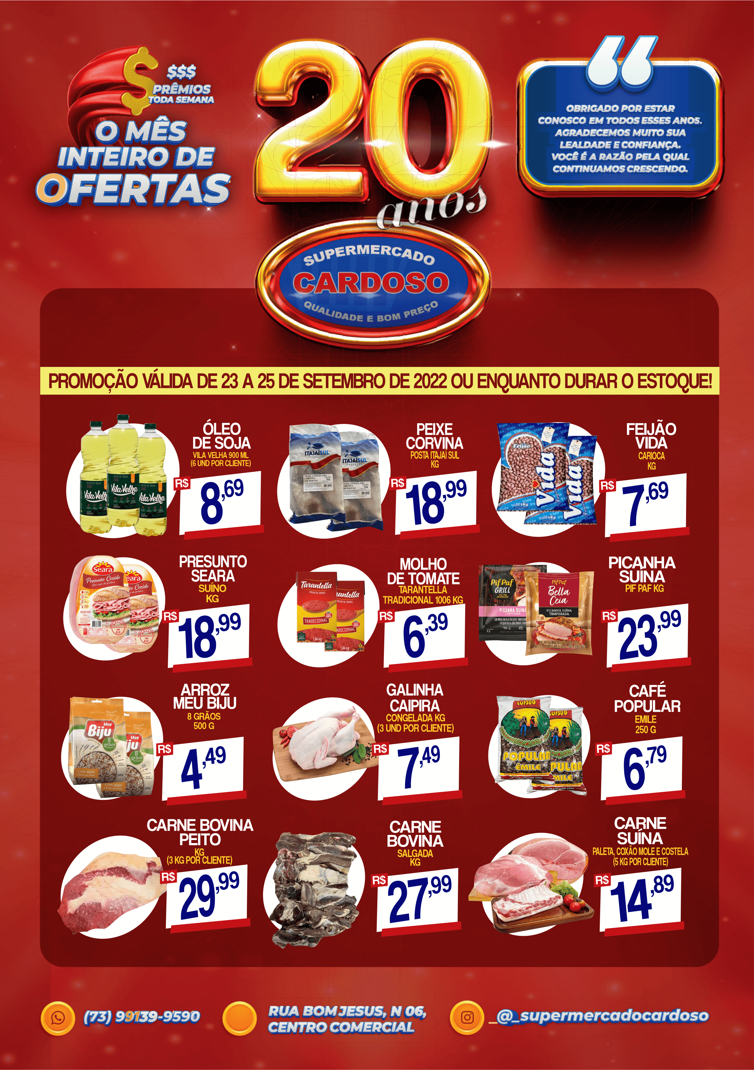 PROMOÇÃO DE ANIVERSÁRIO DO SUERMERCADO CARDOSO