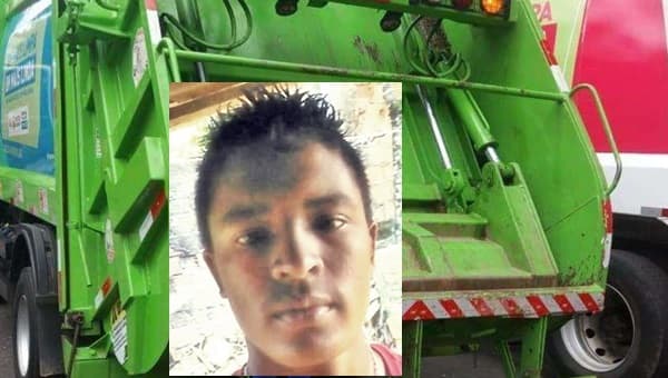 Gari de 24 anos morre após ser atropelado por caminhão da limpeza