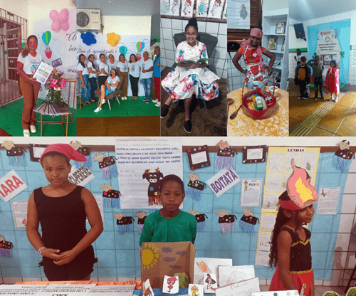 Professora Darlene parabeniza Escola Massaranduba por XII Projeto de Leitura e Arte