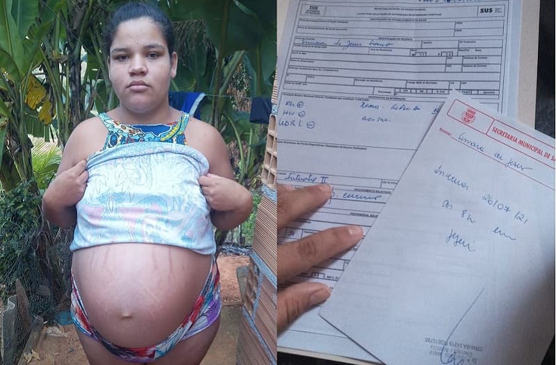 Mãe carrega filho morto na barriga desde sexta-feira (02) e denuncia descaso da Saúde; assista o vídeo