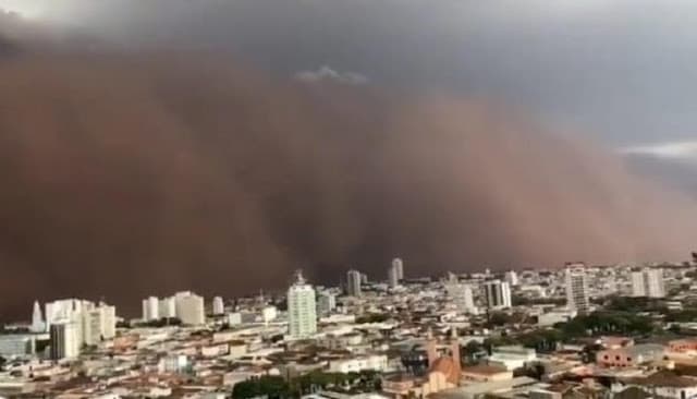 Cidades de SP e do MS registram novas tempestades de areia
