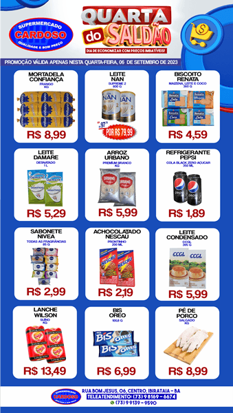 Promoção: Quarta do Saldão do Supermercado Cardoso