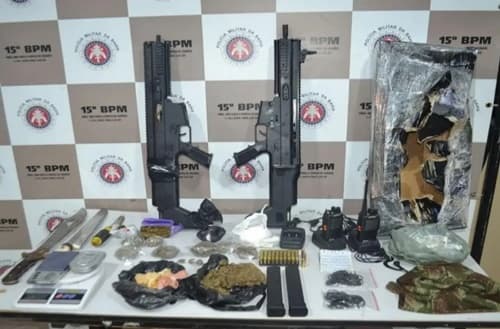 Polícia Militar apreende drogas e duas submetralhadoras em Itabuna