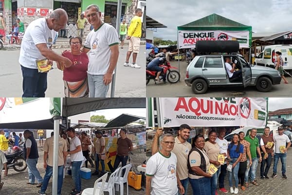 Secretaria de Saúde de Ibirataia realiza Campanha de Combate à Dengue na Feira Livre