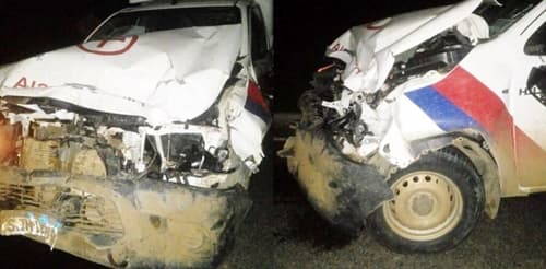 Ambulância de Malhada se envolve em acidente com animal na pista