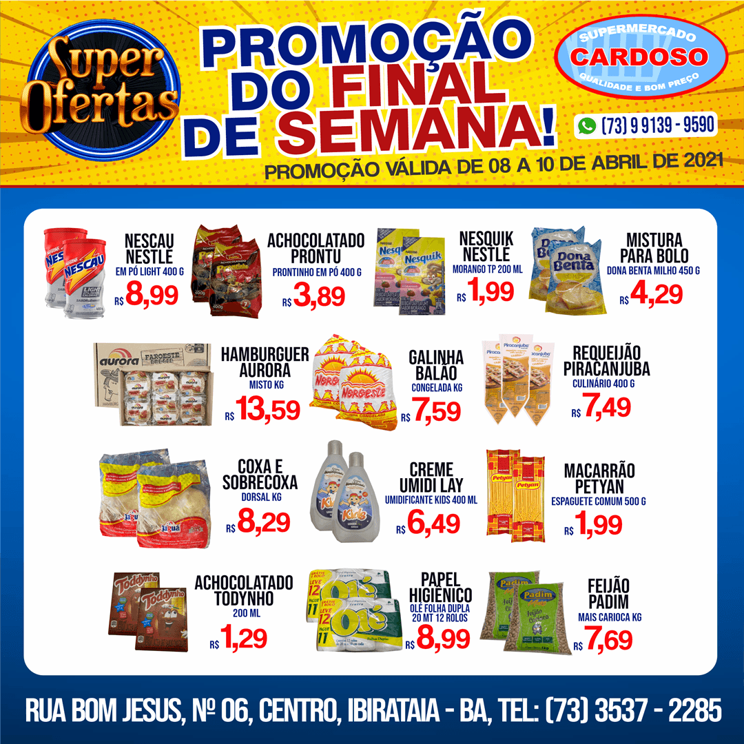 PROMOÇÃODO FINAL DE SEMANA DO SUPERMERCADO CARDOSO