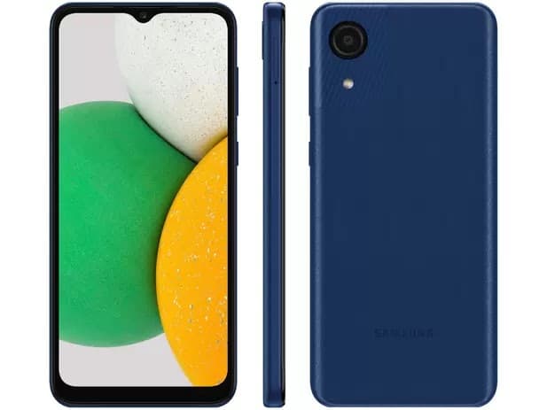 Smartphone Samsung Galaxy A03  de R$ 999,00 por R$ 679,00