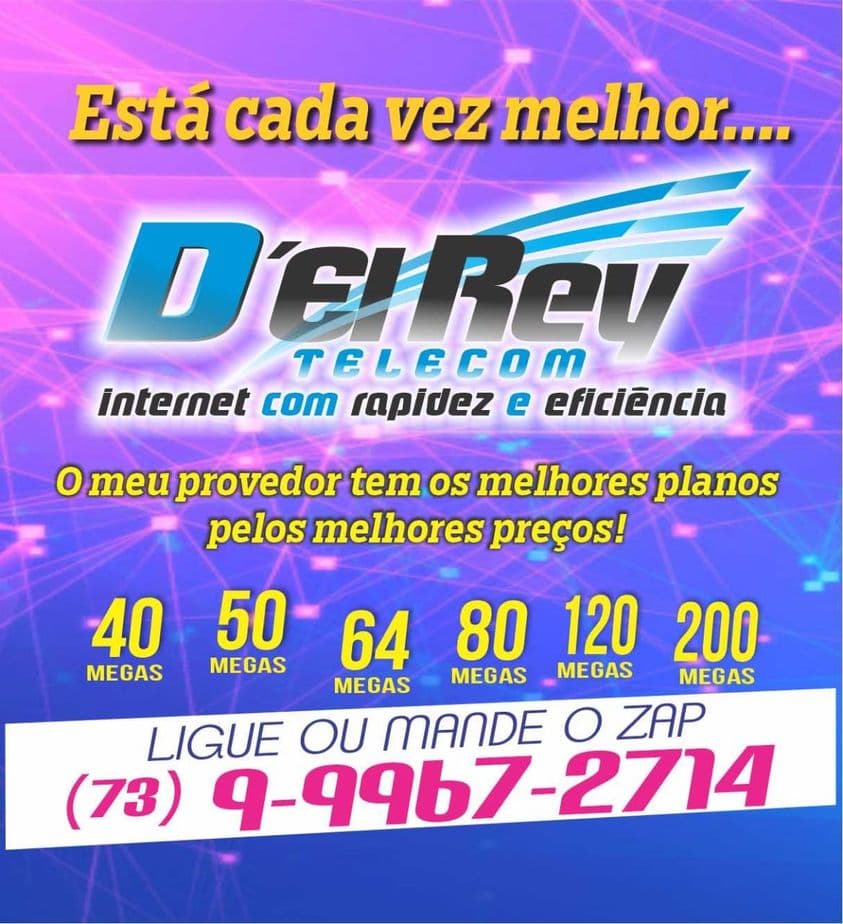 D'el Ray Telecom | Internet com rapidez e eficiencia!