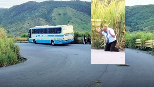 Ônibus da Novo Horizonte sem freios quase cai em precipício na Bahia