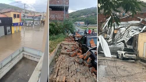 Chuva intensa e ventos fortes causam danos materiais em Jacobina