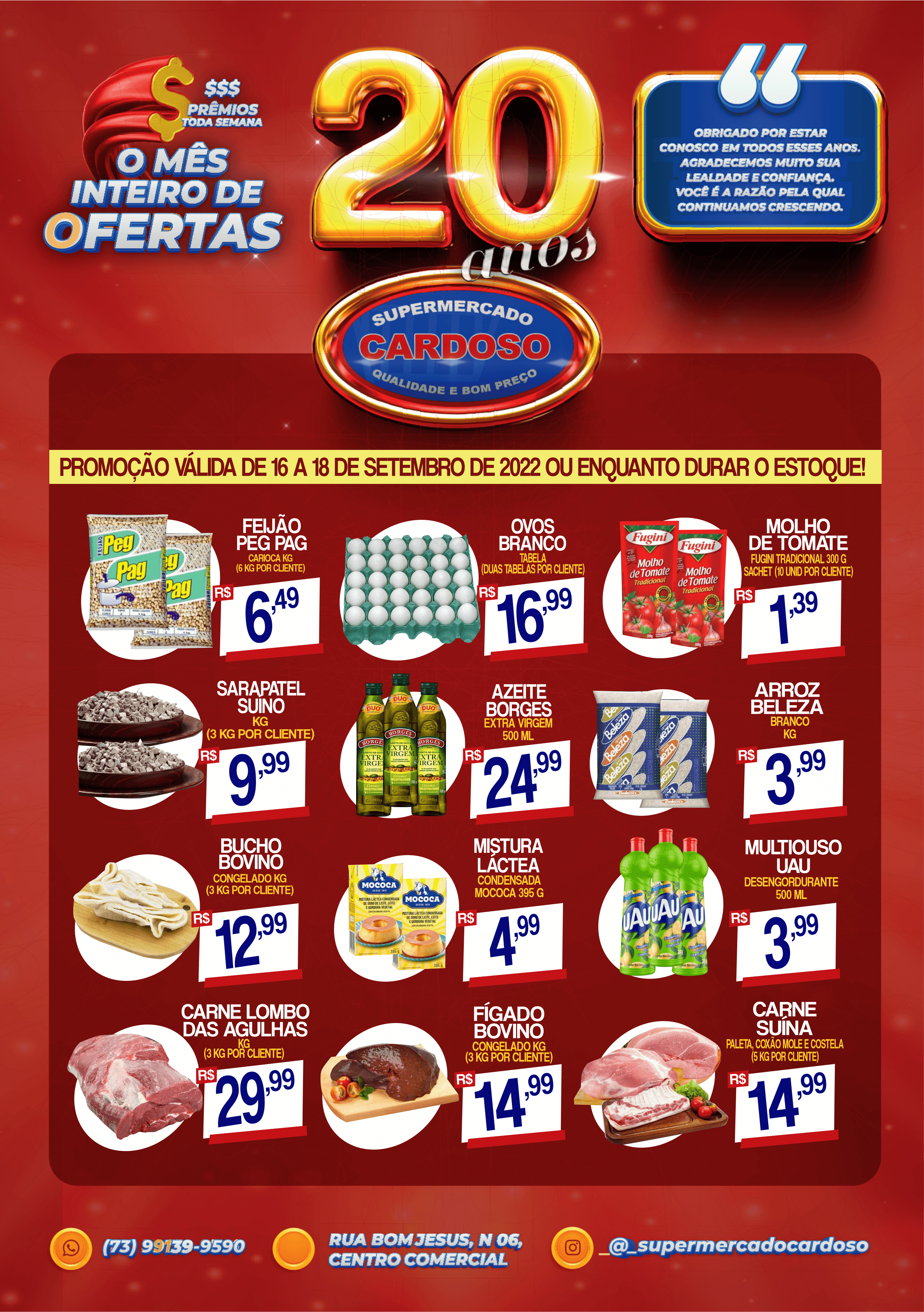 PROMOÇÃO DE ANIVERSÁRIO DO SUPERMERCADO CARDOSO