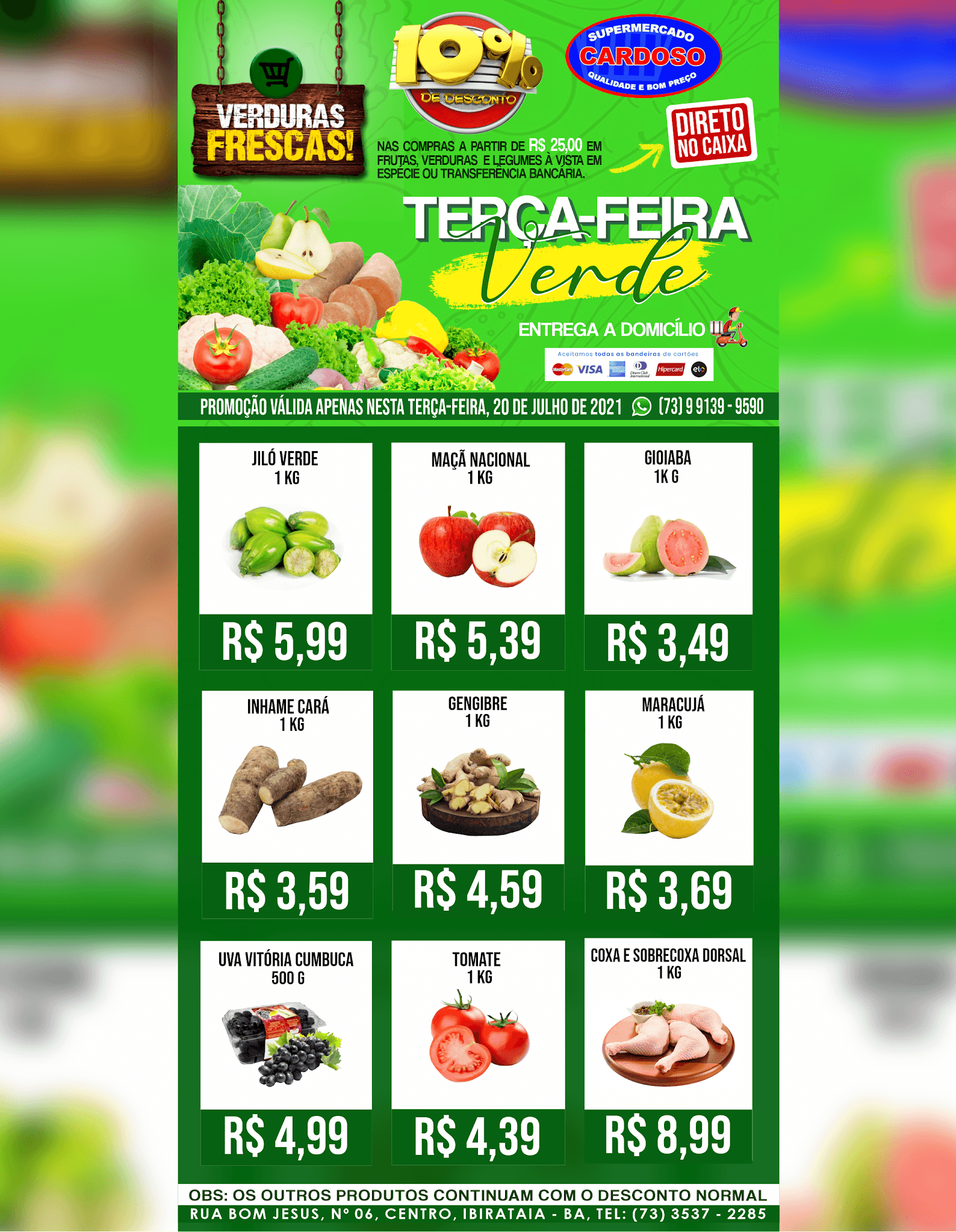 Terça-feira Verde no Supermercado Cardoso