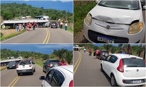 Ibirataia: Acidente na BA-650; falta de sinalização e caminhão atravessado na pista provoca acidente