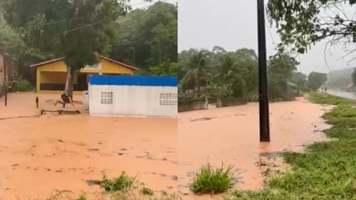 Forte chuva causa alagamentos na Bahia