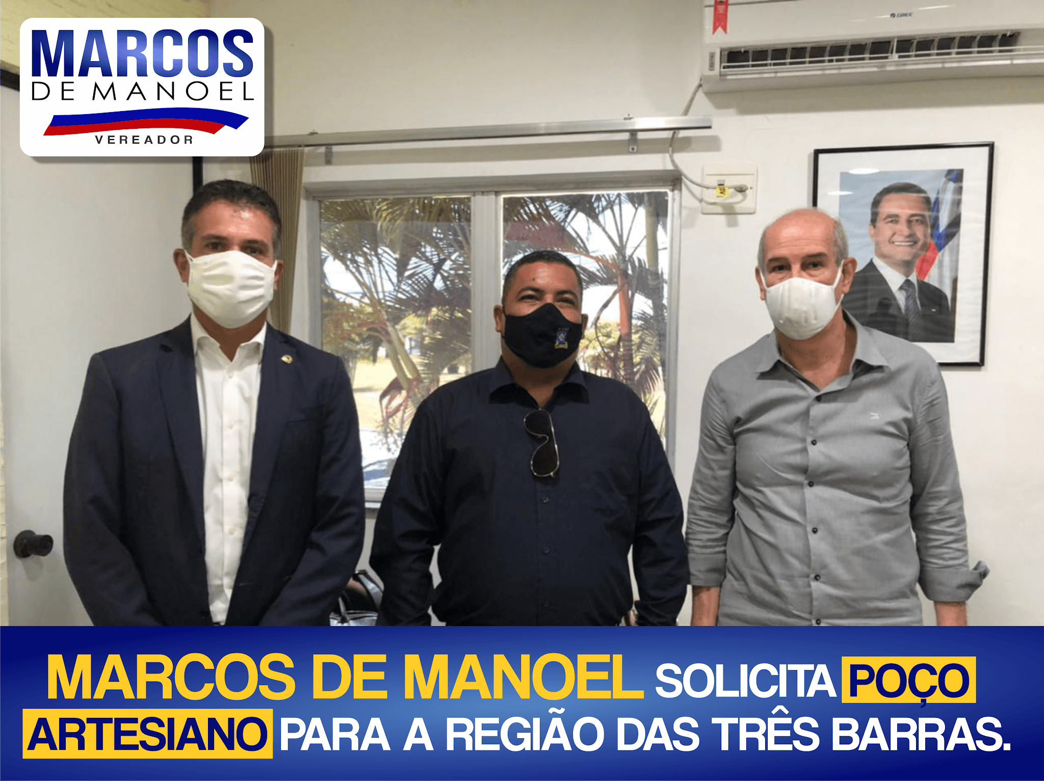Vereador Marcos de Manoel solicita Poço Artesiano para a região das Três Barras