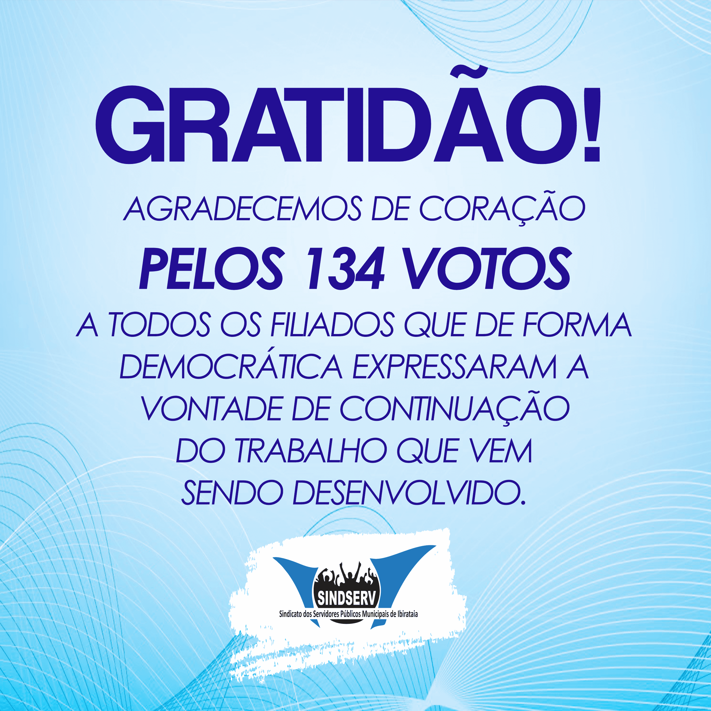 NOTA DE AGRADECIMENTO - SINDSERVI