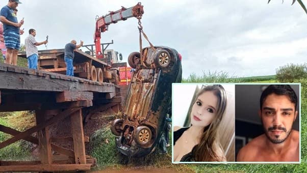 Susanny da Silva e Laisson Pereira são achados mortos dentro de carro submerso