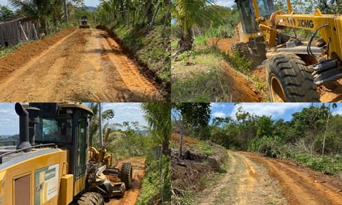 Prefeitura de Ibirataia faz patrolamento na região da Sapucaia sentido alambique