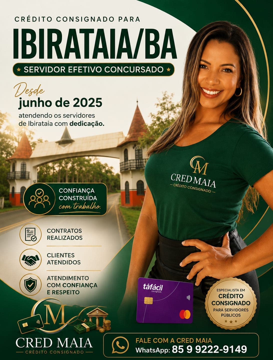 Cred Maia amplia atendimento em Ibirataia com soluções em crédito consignado para servidores efetivos