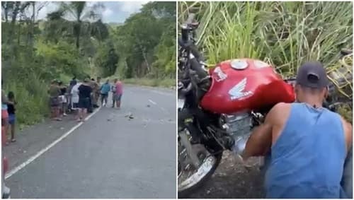 Motociclista fica gravemente ferido em colisão na BR-330, em Ubaitaba