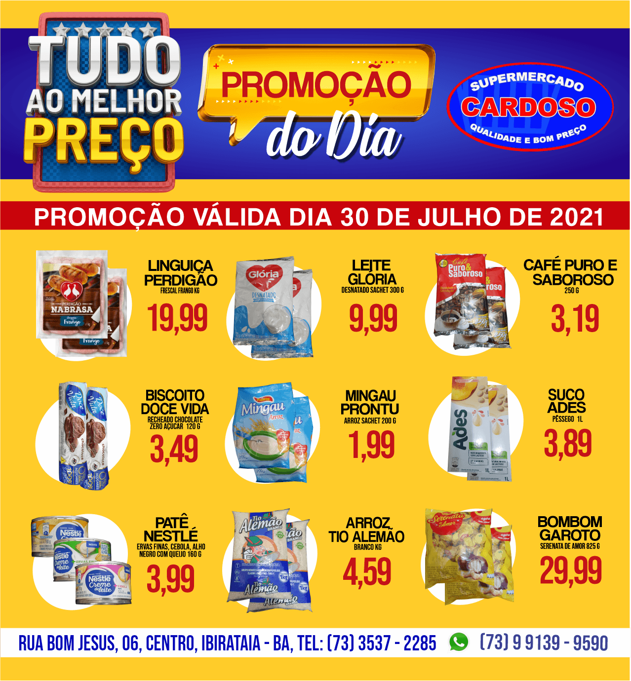Promoção do Dia do Supermercado Cardoso