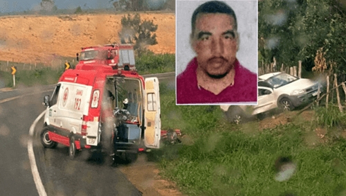 Acidente grave entre carro e motocicleta deixa homem morto em curva da BR-420 próximo a Jaguaquara