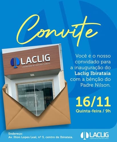 Inauguração do LACLIG: Um Novo Marco para a Saúde em Ibirataia será na próxima quinta-feira, 16