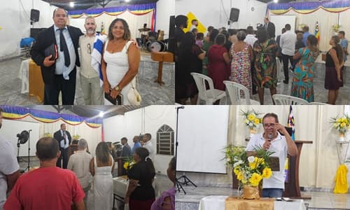 Ibirataia: Pré-candidato a prefeito Elísio do Coal prestigia festividade na Igreja do Evangelho Quadrangular