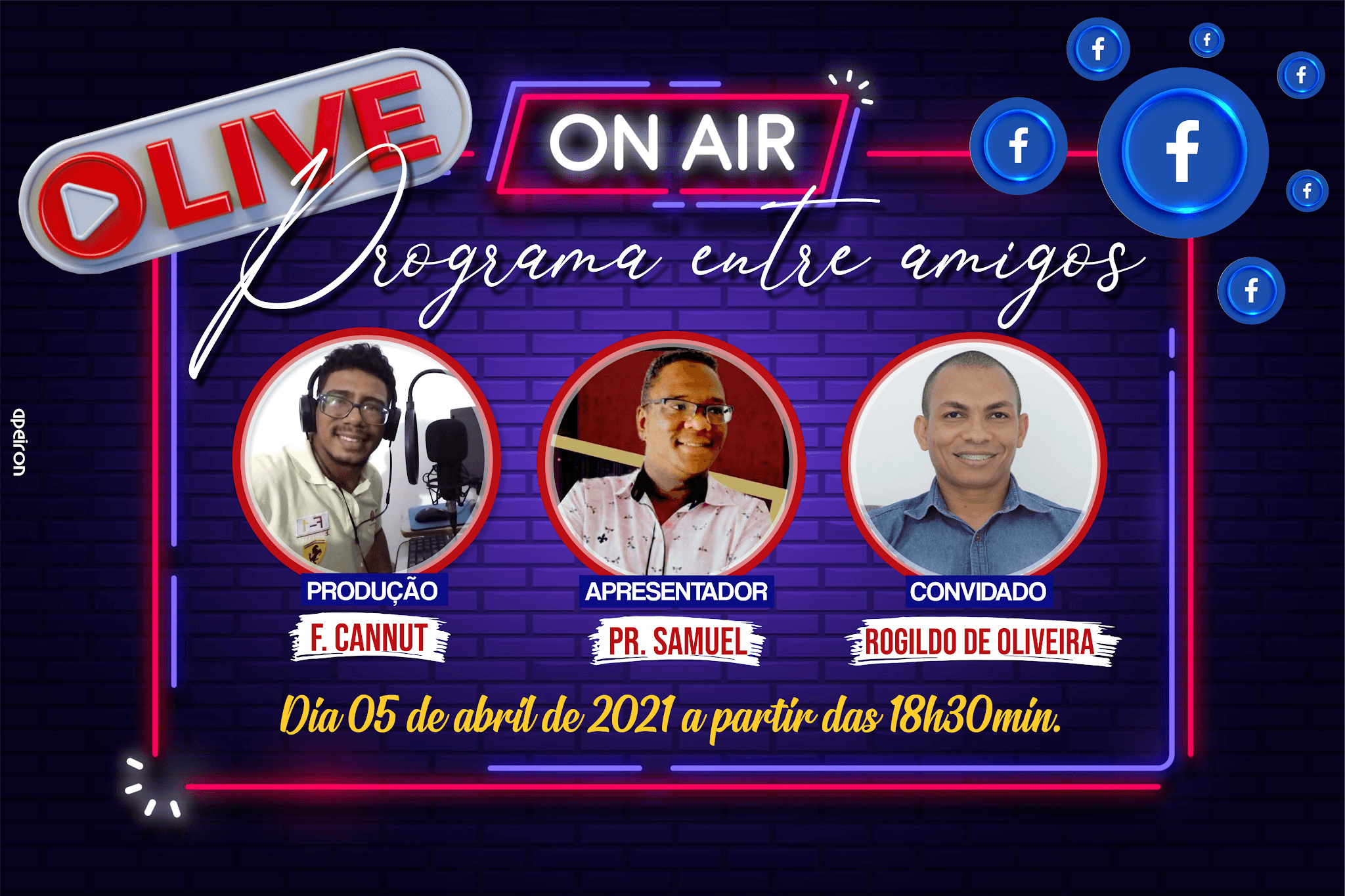 LIVE HOJE : PROGRAMA ENTRE AMIGOS COM FERNANDO CANUT - PASTOR SAMUEL E ROGILDO DE OLIVEIRA