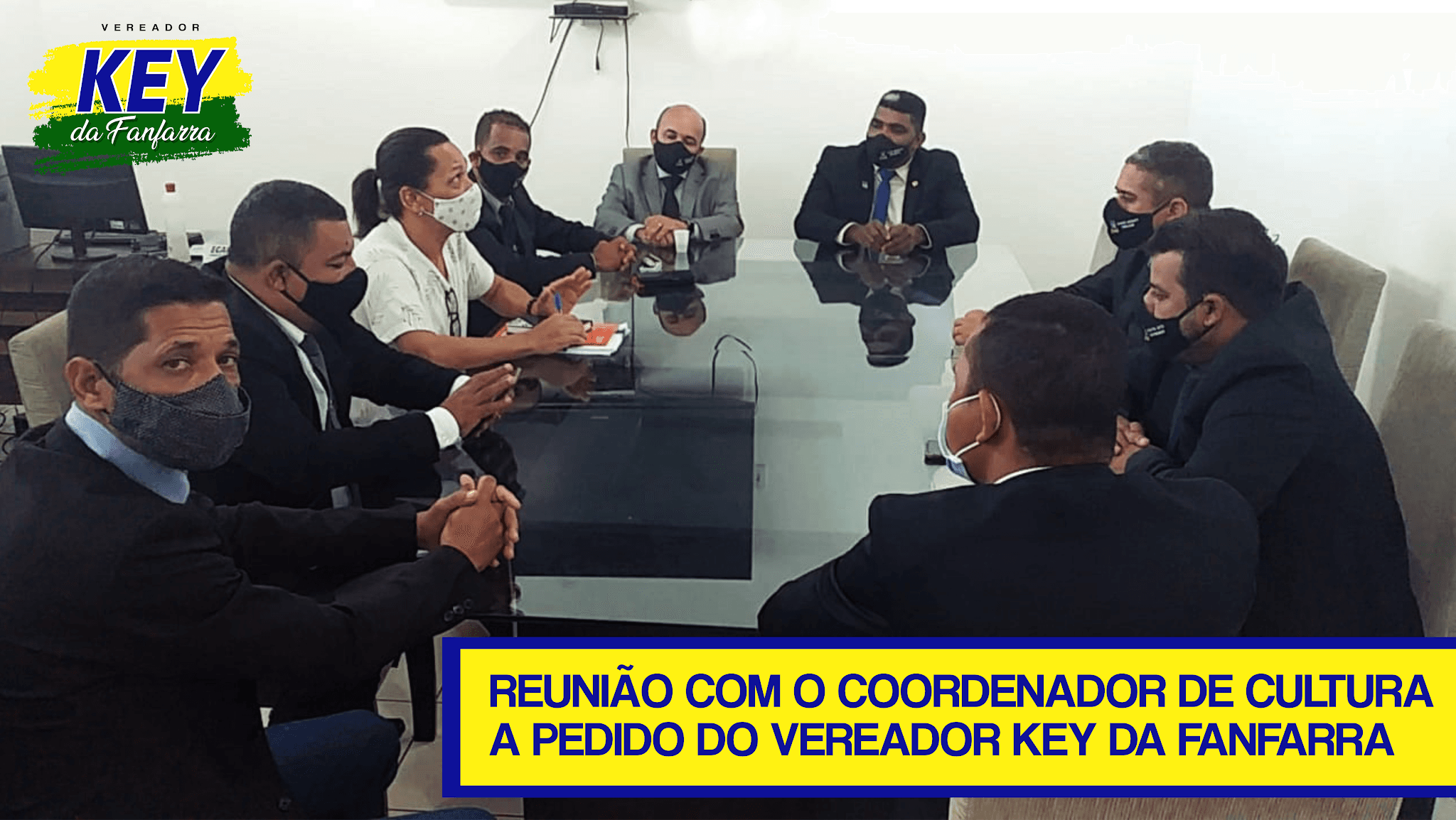 Reunião com o coordenador de cultura a pedido do vereador Key da Fanfarra
