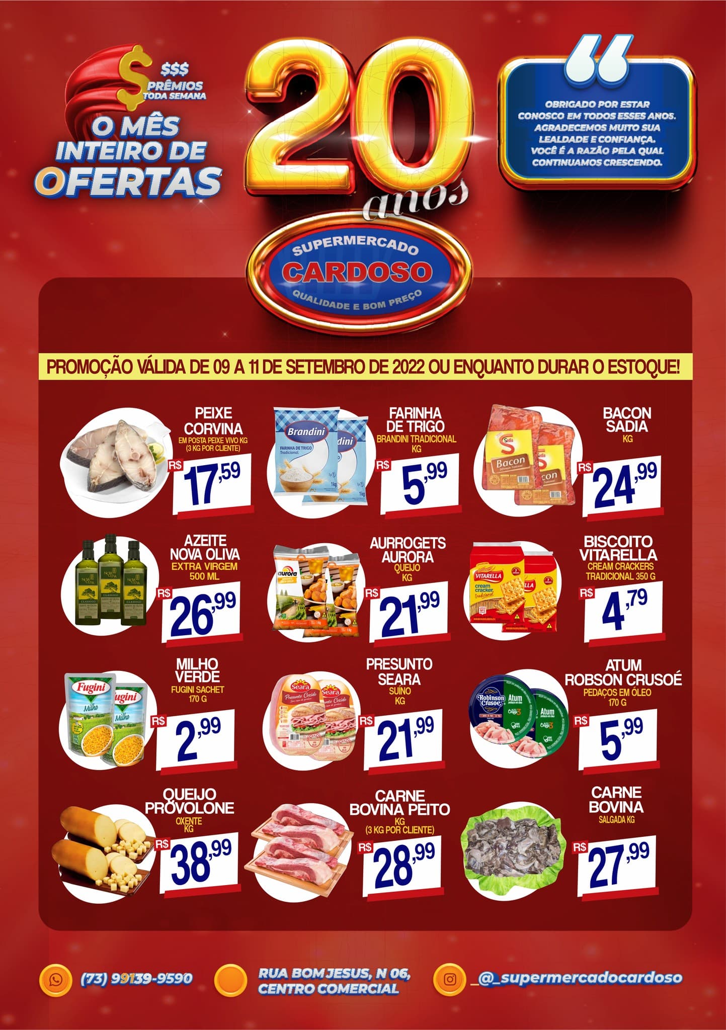 PRMOÇÃO DE ANIVERSÁRIO DO SUPERMERCADO CARDOSO