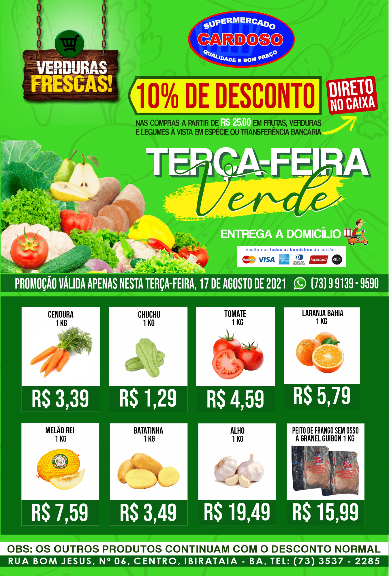 Terça-feira Verde no Supermercado Cardoso