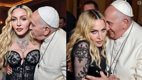 Madonna surpreende ao compartilhar montagem com o Papa Francisco em redes sociais