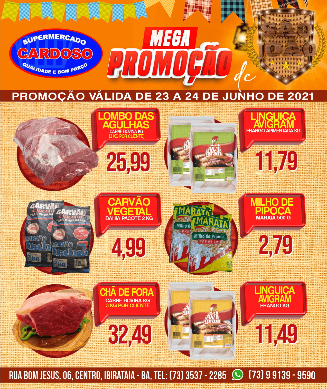 PROMOÇÃO DE SÃO JOÃO DO SUPERMERCADO CARDOSO