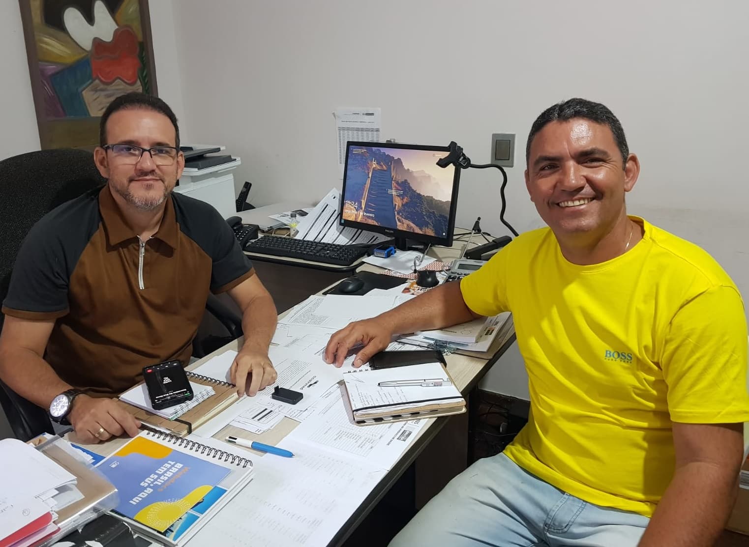 Ibirataia: Secretaria de Saúde recebe visita do vice-prefeito Juca Muniz