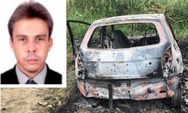 Corpo de advogado é encontrado carbonizado dentro de carro em chamas na Bahia