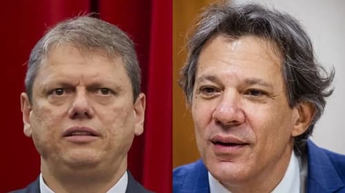 Tarcísio ironiza Fernando Haddad durante evento político em São Paulo