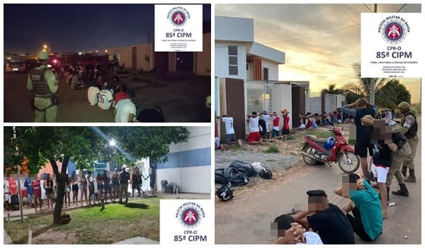 Polícia acaba festa clandestina com 60 pessoas regrada a drogas e álcool na Bahia